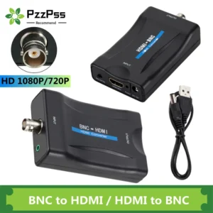 PzzPss BNC To HDMI-compatible and HDMI-compatible to BNC Converter Display HD 1080P/720P Video Adapter Surveillance Monitor - AliExpress 44