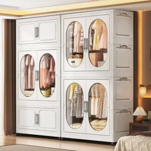 Free installation baby wardrobe multi-layer baby storage cabinet household storage cabinet foldable children's clothing stora