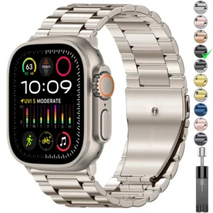 Stainless Steel Titanium Alloy Strap For Apple Watch Band