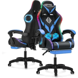 Rgb Gaming Chair With Bluetooth Speakers And Led Lights