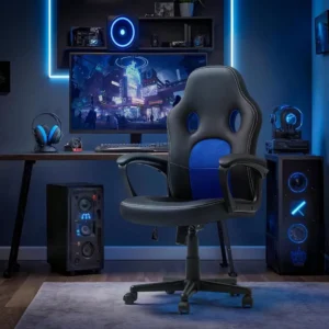 Gaming Chair High Back Leather Computer Chairs Ergonomic Height