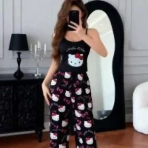 Hot Style Hello Kitty Summer New Wo Black Suspender