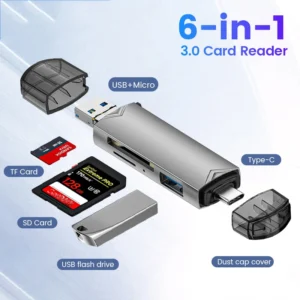 6 in 1 Card Reader USB3.0 to Type C Micro USB Universal OTG Adapter Multifunctional adapter SD TF High-speed transmission - AliExpress 7