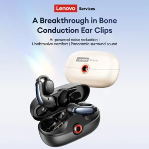 Lenovo LES-108 Bone Conduction TWS Ear Clips Earphones Wireless Bluetooth V6.0 Earbuds Sports Headphones Al Call Noise Reduction