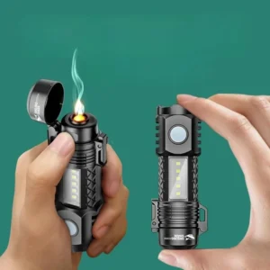 Portable Led Powerful Flashlight Flameless Lighter Usb Rechargeable Multi