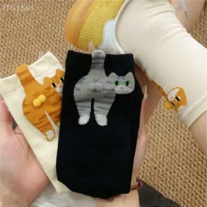 【n】 1/2 Pair Cartoon Cute Cat Balls Cotton Socks
