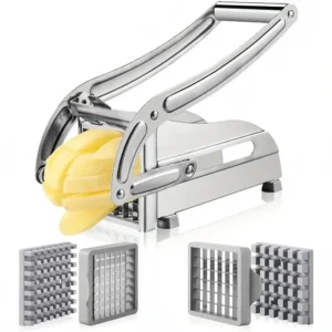 1pack Stainless Steel Manual Potato Cutter 4 In 1