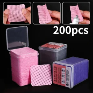 Wholesale 200pcs/box Nail Eyelash Glue Clean Cotton Pads Gel