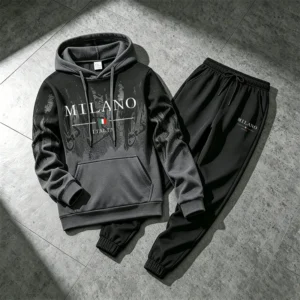 Tracksuit Hoodie&sweatpants Italy Fashion Sportswear 2pcs Set Male Daily
