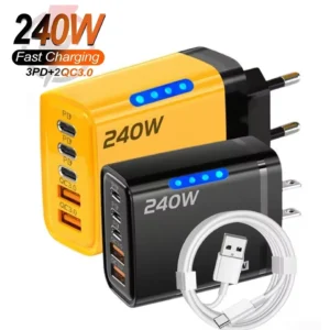 5 In 1 Gan Usb C Desktop Charger 240w
