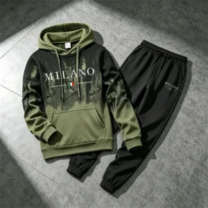 Italy Fashion Sportswear 2pcs Set Male Daily Casual Sports