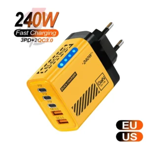 5 Ports Fast Charger Type C Quick Charge 3.0