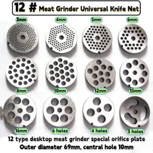 12 # Electric Meat Grinder Orifice Plate Blade Accessories