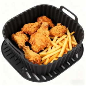 Reusable Air Fryer Silicone Liners Square Non Stick Basket