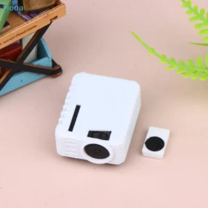 ✔miniature Simulation Projector Ornaments With Remote Controller 1/12 Dollhouse