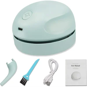 Desktop Vacuum Cleaner With Usb Charging Detachable Nozzle &