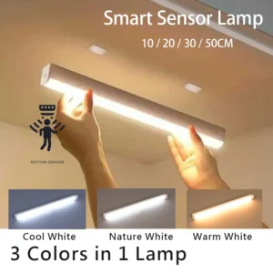 Wireless USB Rechargeable Motion Sensor LED Bar Light Induction Night Light Portable Cordless Magnetic Cabinet Lamp for Kitchen - AliExpress 39