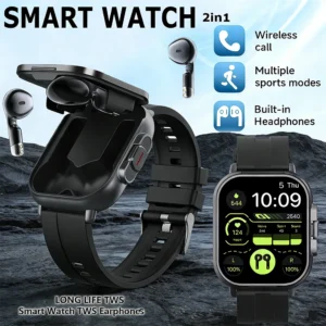 Tws 2 In 1 Smart Watch With Headphones Sports