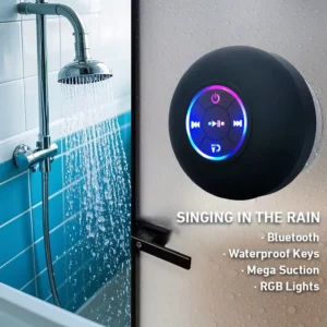 Portable Wireless Bluetooth Speaker LED Light IPX4 Waterproof Loudspeaker Outdoor Bathroom Large Suction Cup Stereo Sound Box - AliExpress 44