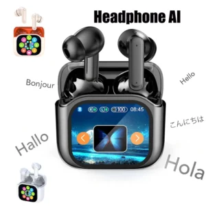 Smart Ai Translation Bluetooth Earphones With Lcd Display Noise