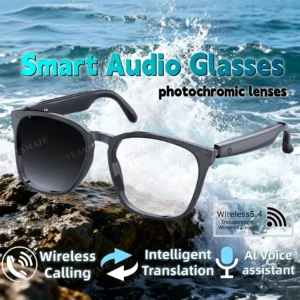 Ola Esporte Photosensitive Color Change Smart Glasses Bluetooth Voice